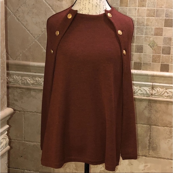 Stenströms Mary Rust Merino Wool Cape - Picture 1 of 8